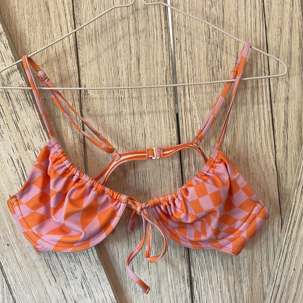 Aurelle Riza Checkered Bikini